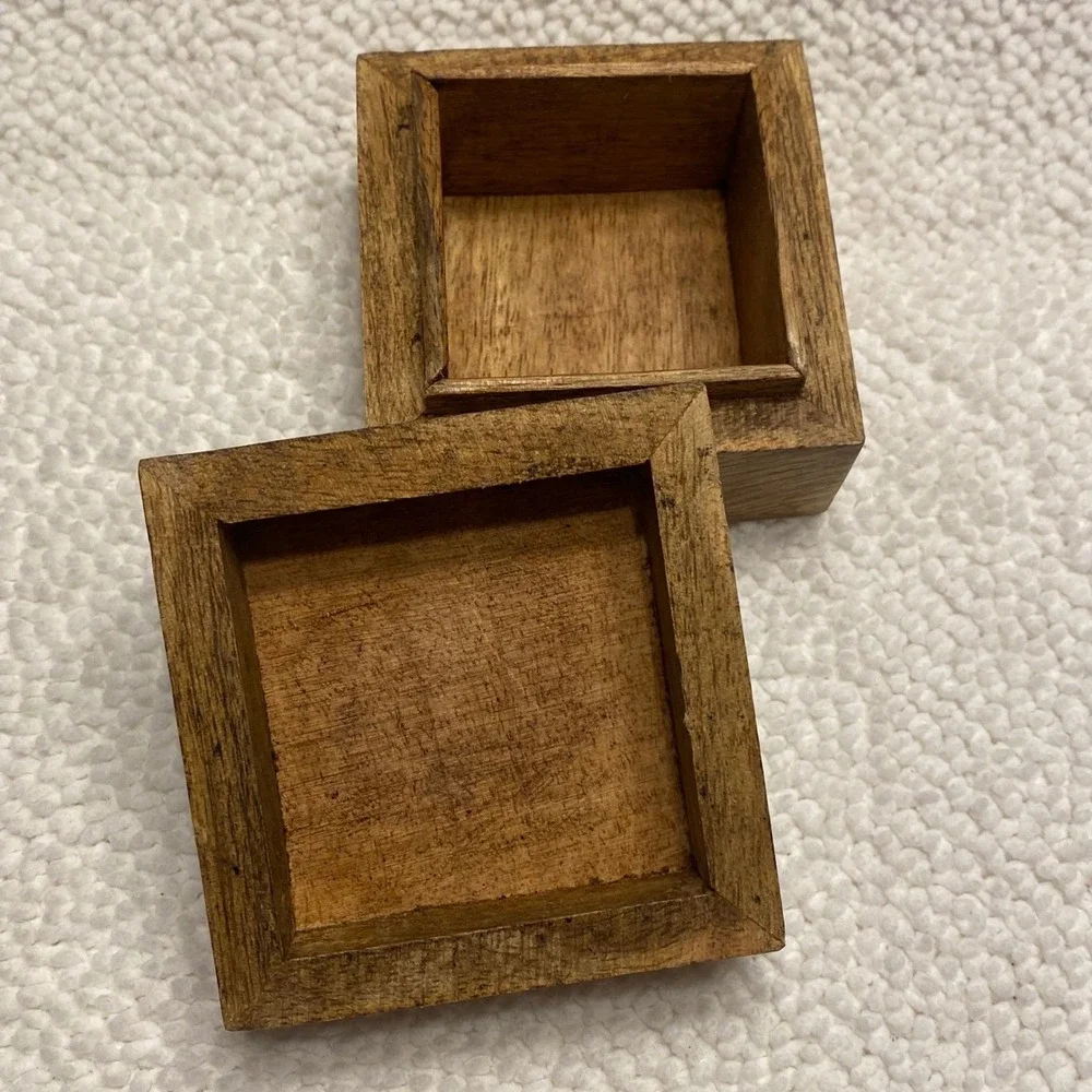 K's Collection Wooden Trinket Box Decorative Metal‎ Flower Design Handmade India